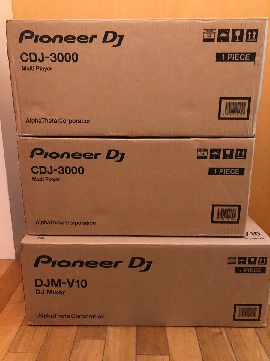"الشحن السريع! بايونير DJ CDJ-3000 2 زوج + DJM-V10 DJ مجموعة خلاط تحكم 100 فولت "الشحن السريع! في الأوراق المالية! بايونيرز دي جي CDJ-300