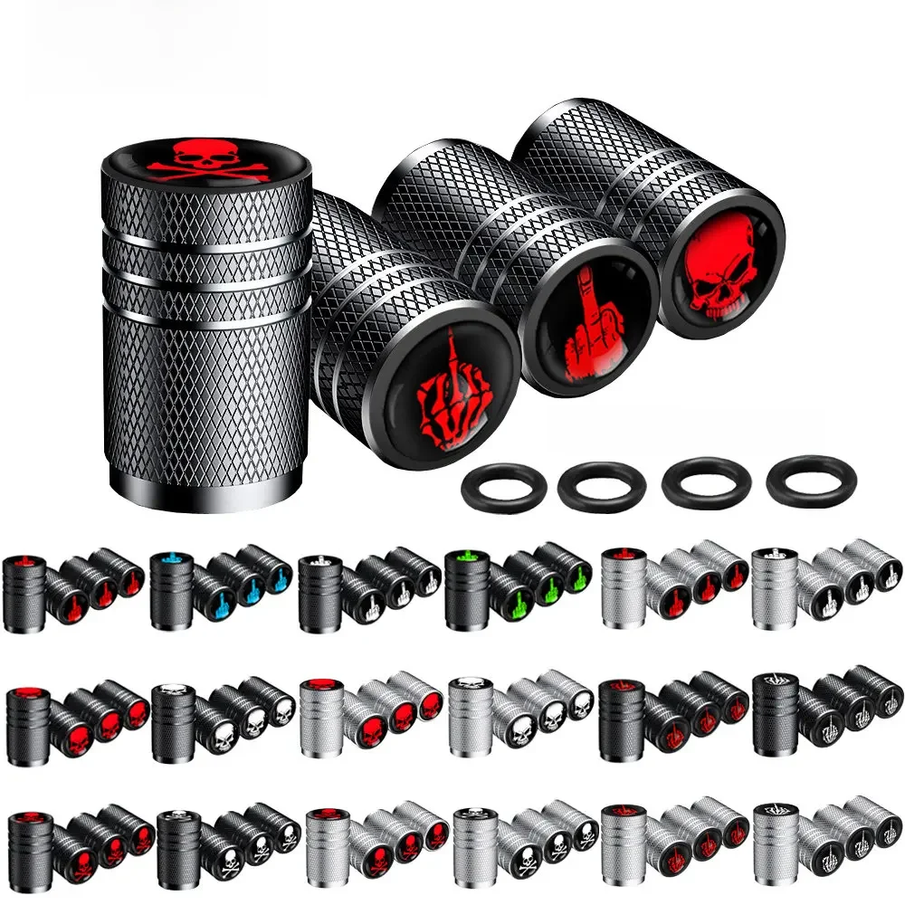 4 pièces/ensemble bouchons de tige de Valve de pneu, bouchon de Valve de pneu en aluminium, résistant à la Corrosion, couvercles de tige universels pour voitures motos vélos