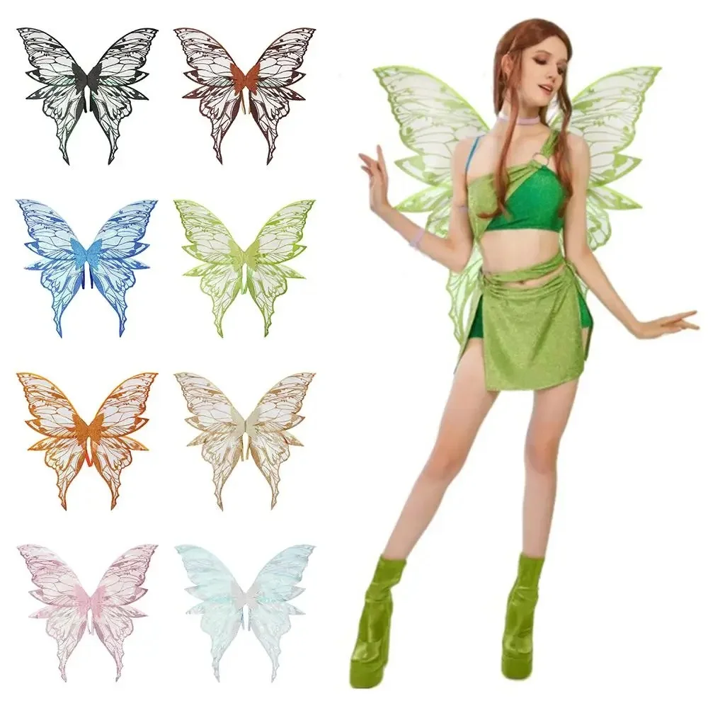 1 STÜCK Erwachsene Feenflügel Mädchen Funkelnde Engelsflügel Schmetterling Kostüm Flügel Halloween Kostüm Dress up Party Favor Weihnachtsgeschenk