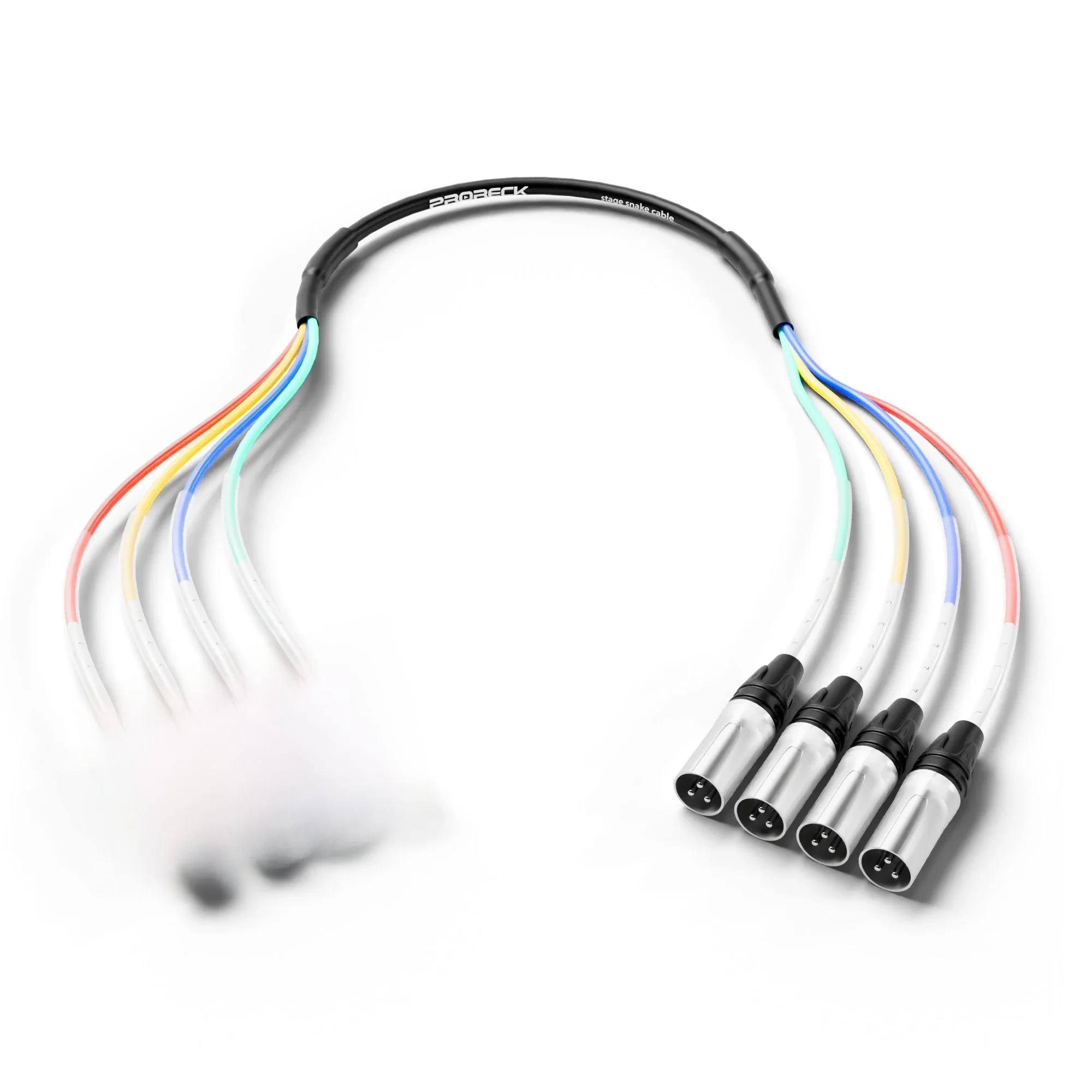 Kabel węża XLR męski na XLR żeński, 4-kanałowy ekranowany kabel audio do profesjonalnej sceny, studia i na żywo — zdjęcie produktu 7