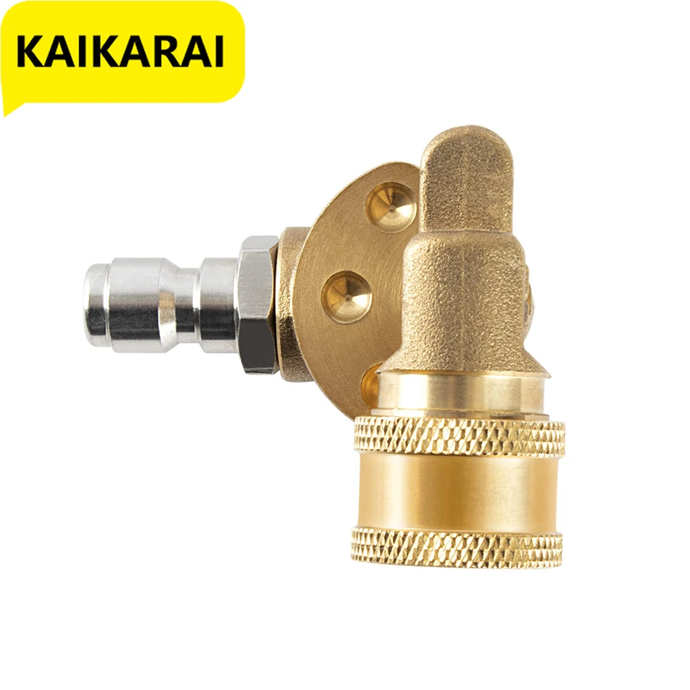 Kit Acoplador de Latão Pivotante Conexão Rápida para Lavadora de Pressão Spray Rinse Jet Stream Dicas 4500 Psi