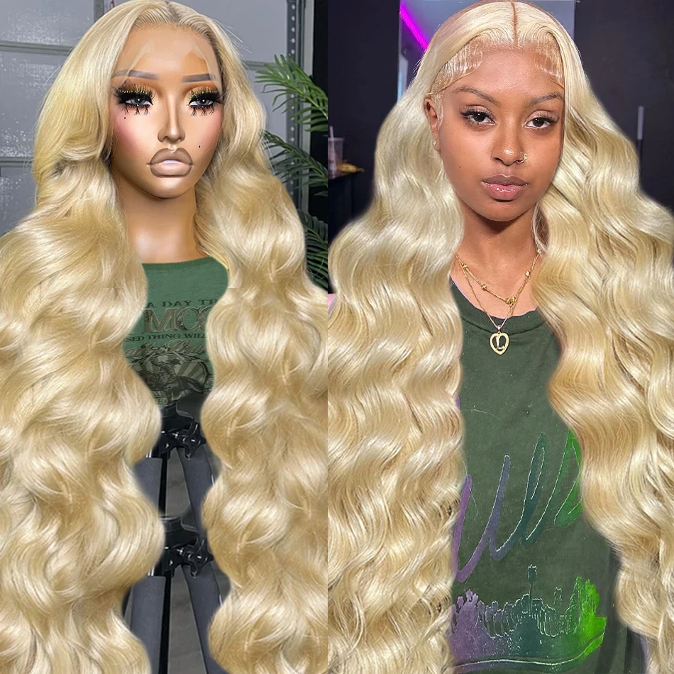 613 Colored 13x4 HD Transparent Lace Frontal Wig 13x6 Body Wave Honey Blonde Lace Front Human Hair Wigs Brazilian Remy For Women