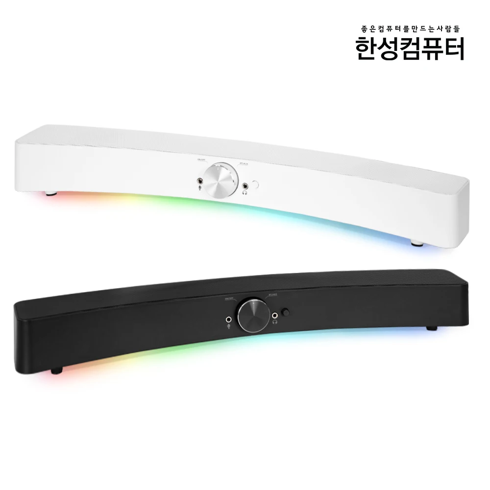 Hansung Computer SIROCO GS255B RAINBOW Curve WIRELEed and Wireless Soundbar (Black/White)