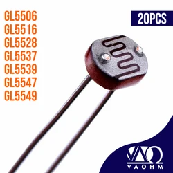 20PCS LDR Photoresistor GL5506 GL5516 GL5528 GL5537 GL5539 GL5547 GL5549