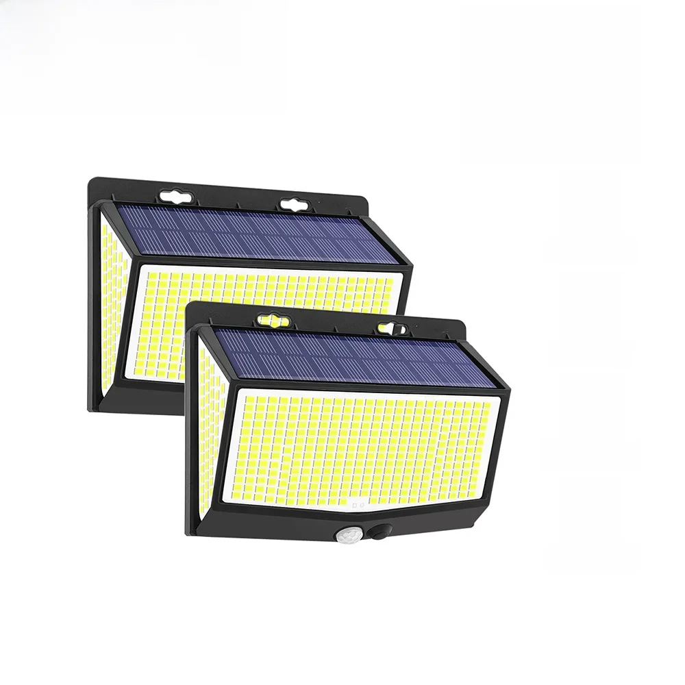 138/468/238 Lampa słoneczna LED Zewnętrzna wodoodporna do ogrodu Zasilana światłem słonecznym uliczna lampa ścienna oświetlenie bezpieczeństwa 3 tryby — zdjęcie 2