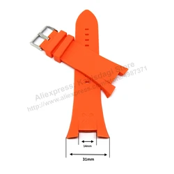 Armani Exchange AX1070 , AX1107 - Fits with 31mm Orange Rubber Silicone Replacement Watch Band Strap