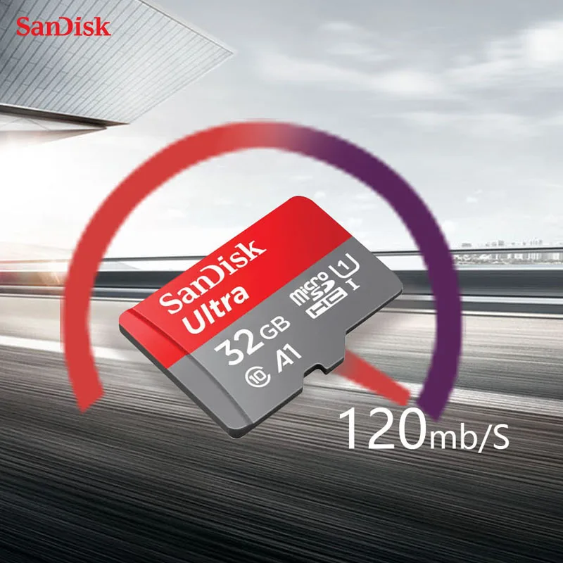 Sandisk Ultra Micro SD 128GB 32GB U1 A1 Class 10 64GB 256GB بطاقة Micro SD/TF بطاقة فلاش بطاقة الذاكرة 512G microSD للهاتف PC