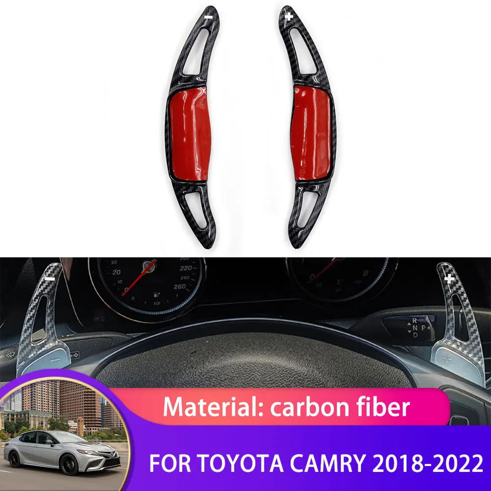 Carbon Fiber Car Steering Wheel DSG Shifter Paddle Extension for Toyota Camry Altis XV70 2018 2019 2020 2021 2022 Car-styling