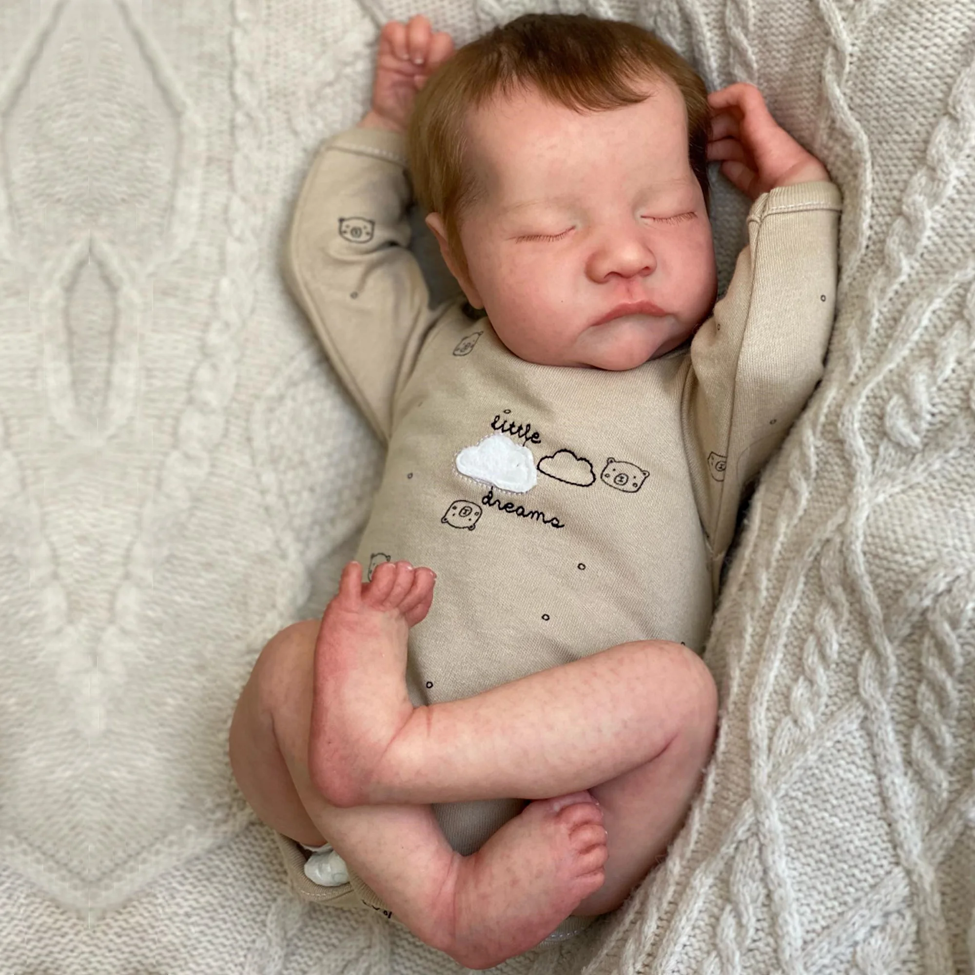 Bebé Reborn Dolls Levi 19 Inch Handmade Painted With Visable Veins Reborn Baby Dolls Toys Muñecas Reborn