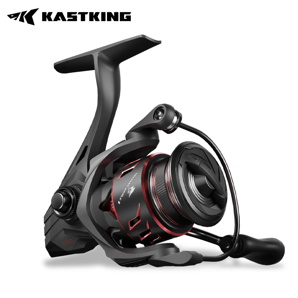 KastKing 블랙 발리언트 이글 II 스핀 피네스 시스템 스피닝 릴, 최대 드래그 4.5kg, 7BB + 1RB, 5.2:1, 기어 비율 143g 