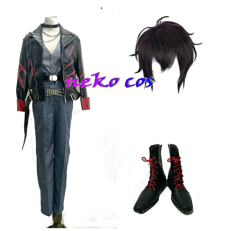 

nekocos Idol Land PriPara Mario clothes Halloween wig black shoes cosplay costume