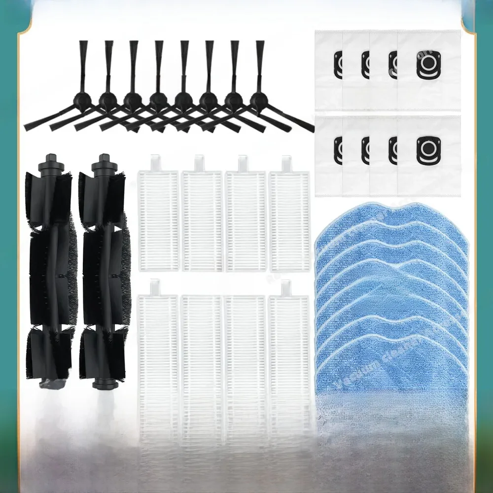 Compatible pour Tefal Rowenta x-plorer série 75S RR8577WH / 75S + RG8597W rouleau brosse latérale principale filtre Hepa pièces en tissu de vadrouille