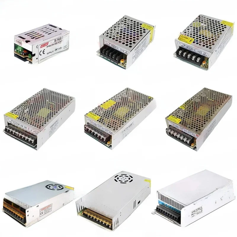 Alimentation à découpage DC 5V 12V 24V 36V 48V 60W 360W 600W, transformateur de lumière AC 100-240V, adaptateur de Source SMPS pour bandes LED CCTV