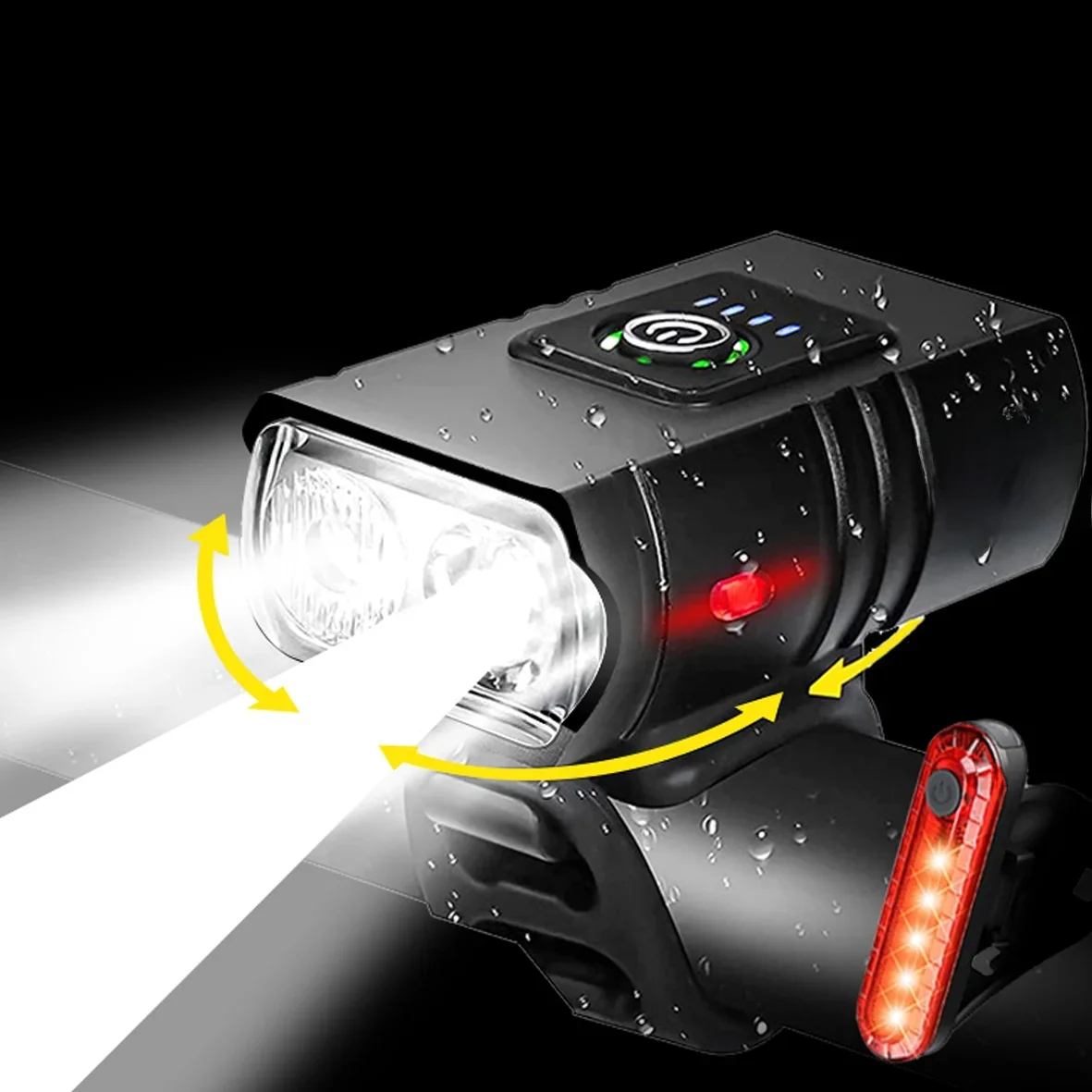 AliExpress fivemi FIVEMI Bicycle Light 2T6 LED Front USB Rechargeable Mountain Bicycle Lamp Bike Headligh Flashlight Cycling Accessories accessory