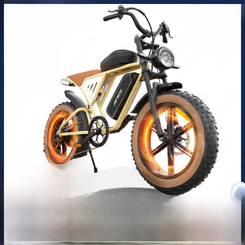 AliExpress JANSNO X70 Adult electric bicycle brushless motor detachable dual battery 7-speed 20 in x 4.0 48V 34Ah 750W urban electric bike