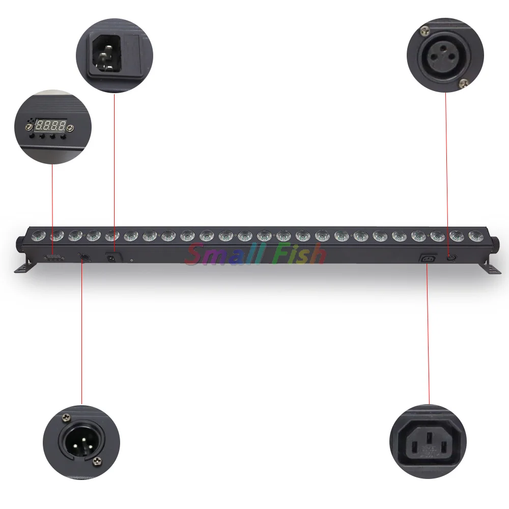 Imagem -03 - Rgbw Led Luz para Bar 24x4w Estroboscópio Efeito de Corrida de Cavalos Dmx512 Controle de Som Parede Fundo Casa Festa Clube Pcs Lot