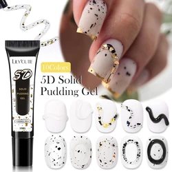 LILY'CUTE 10ml Solid Pudding Emboss Liner Gel Nail Polish Korean-style Painting Texture Modeling Stereoscopic Shaping Nail Art