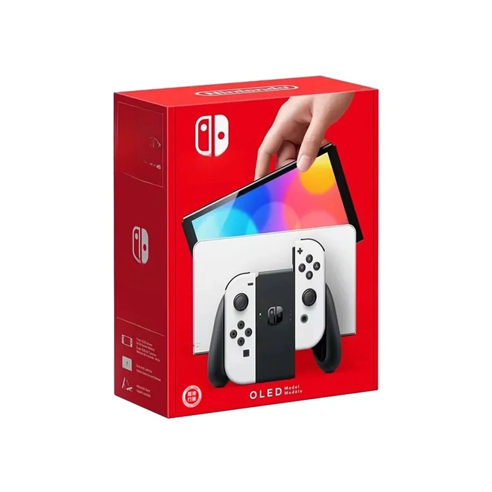 Versión HK Nintendo Switch Videojuego OLED Blanco o Neón (64GB) Pantalla OLED de 7 pulgadas Puerto LAN con cable de audio mejorado