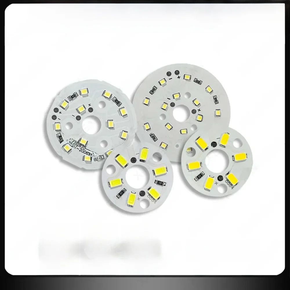 Panneau lumineux 12V LED 3W 5W 7W 12V basse tension source lumineuse DC lumière blanche chaude 32mm 48mm 65mm DIY panneau lumineux rond