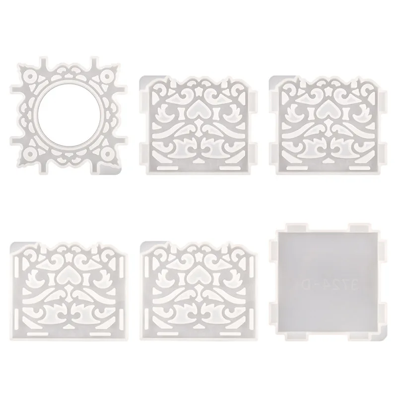 DM225 Square Silicone Tissue Box Resina Epoxi Kit Completo Resin Casting Mould for Jewelry Storage DlY Gift Box