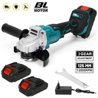 125mm Brushless Electric Angle Grinder Handheld Cordless Sander Polisher Cutting Machine Power Tools for 18V Makita Battery