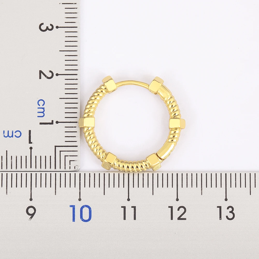 Nidin Classic New Design Simplicity Style Copper Big Circle Hoop Charm Earrings For Women Daily Party Vintage Ear Jewelry Gifts image 2