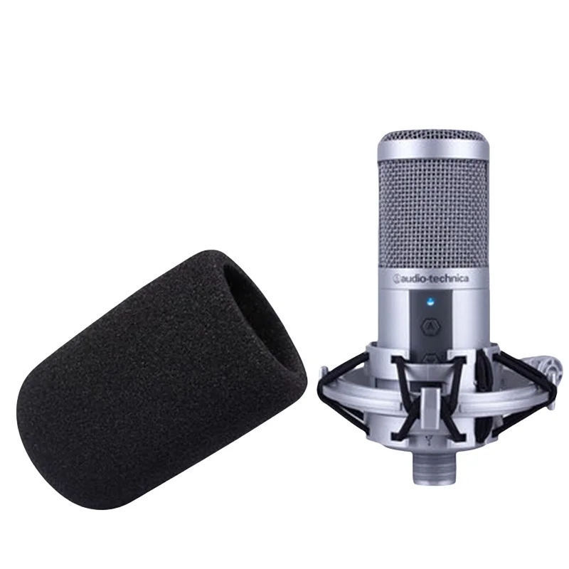 2PCS AT2020 Mikrofon Windschutzscheibe, Mikrofon Windschutzscheibe Abdeckung, winddicht Schaum Pop Filter für Audio Technica AT2020 ATR2500 AT2035 – Detail 5