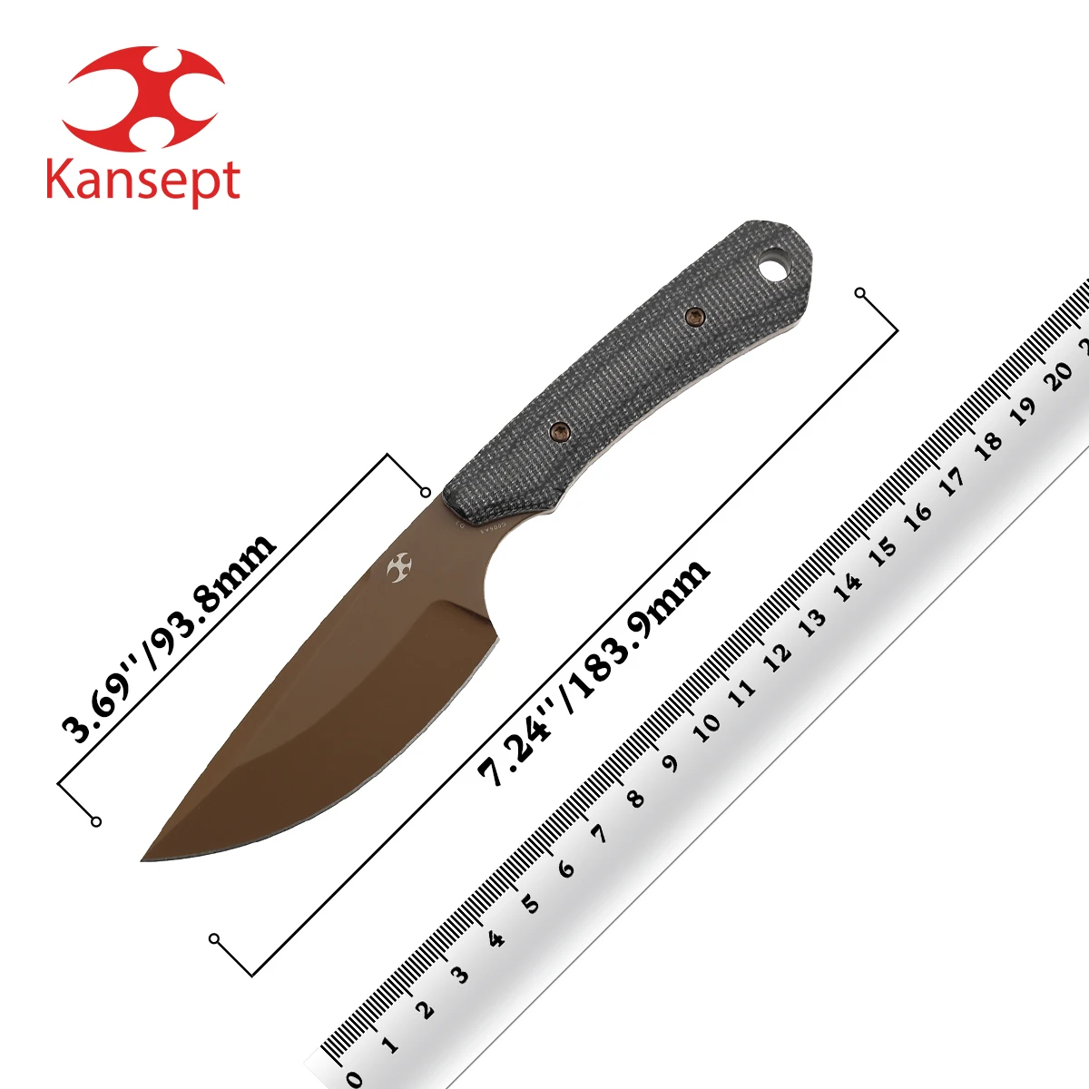 

Нож с фиксированным клинком Kansept G006 Flank, клинок D2, рукоять из G10/микарта/углеродного волокна, инструмент для кемпинга, туризма и активного отдыха