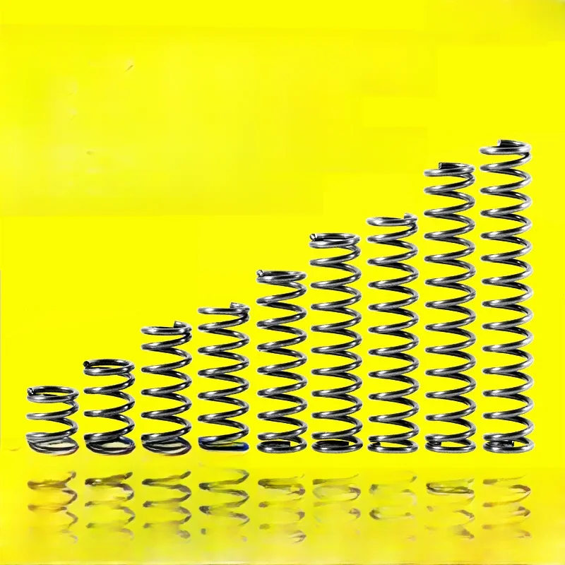 HotXYZ 65Mn cewka Cylidrical sprężyna dociskowa wirnik powrót sprężyna dociskowa ściśnięta drut ze stali sprężynowej średnica 1.4mm — zdjęcie 2