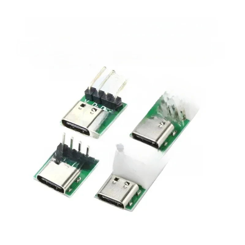 Connecteur USB 3.1 Type C, 5 pièces, 16 broches, Test, carte PCB, adaptateur de plaque, prise pour transfert de câbles de ligne de données