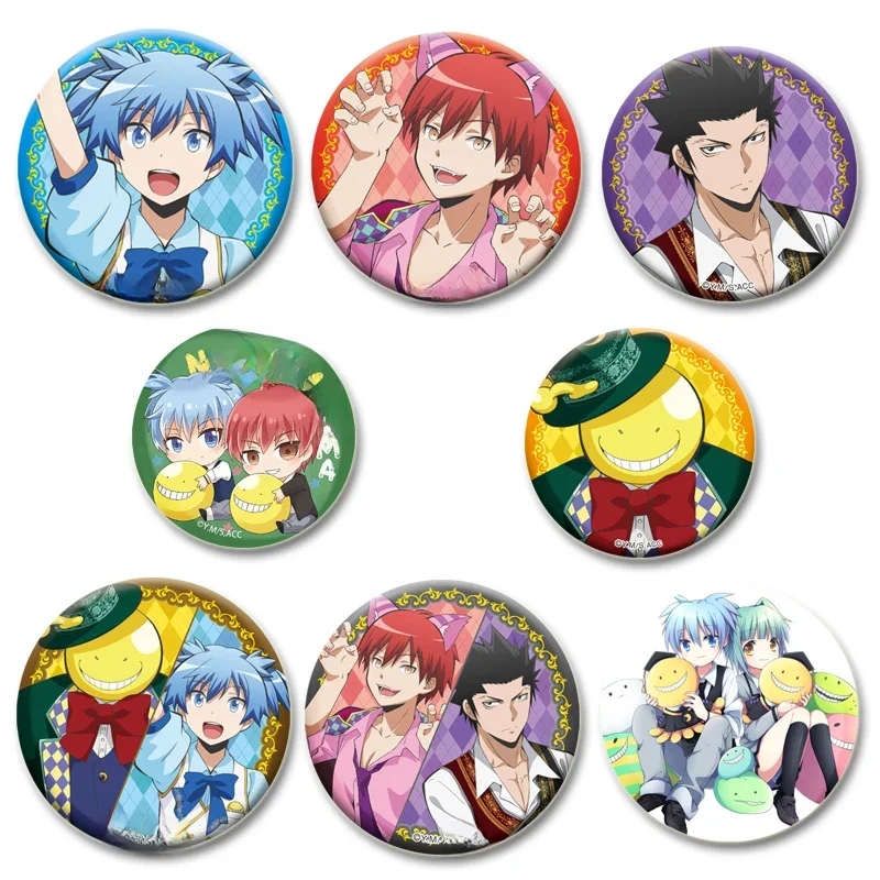 Broches de classe d'assassinat, figurine de dessin animé Korosensei/Shiota Nagisa/Akabane Karma, Badge à boutons, cadeau pour Fans Souvenir