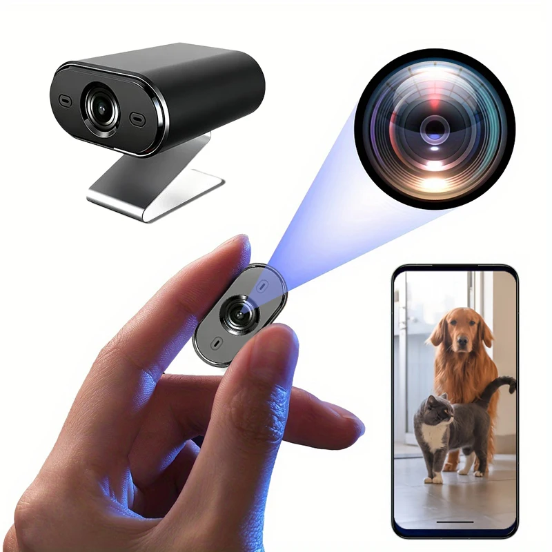 

Беспроводная камера 2,4G-WiFi — смотрите в любое время, в любом месте — циклическая запись — Внутренняя камера — Мониторинг маленьких домашних животных, камера домашней безопасности