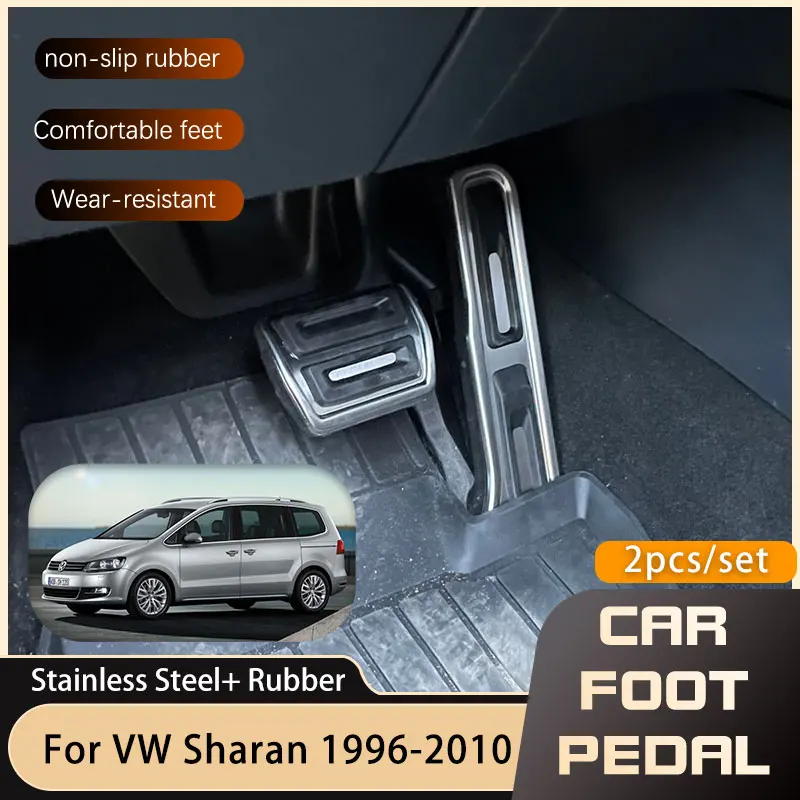 

Автомобильные педали, чехол для Volkswagen VW Sharan Ford Galaxy SEAT Alhambra 7M 1996 ~ 2010, педаль акселератора и тормоза из нержавеющей стали