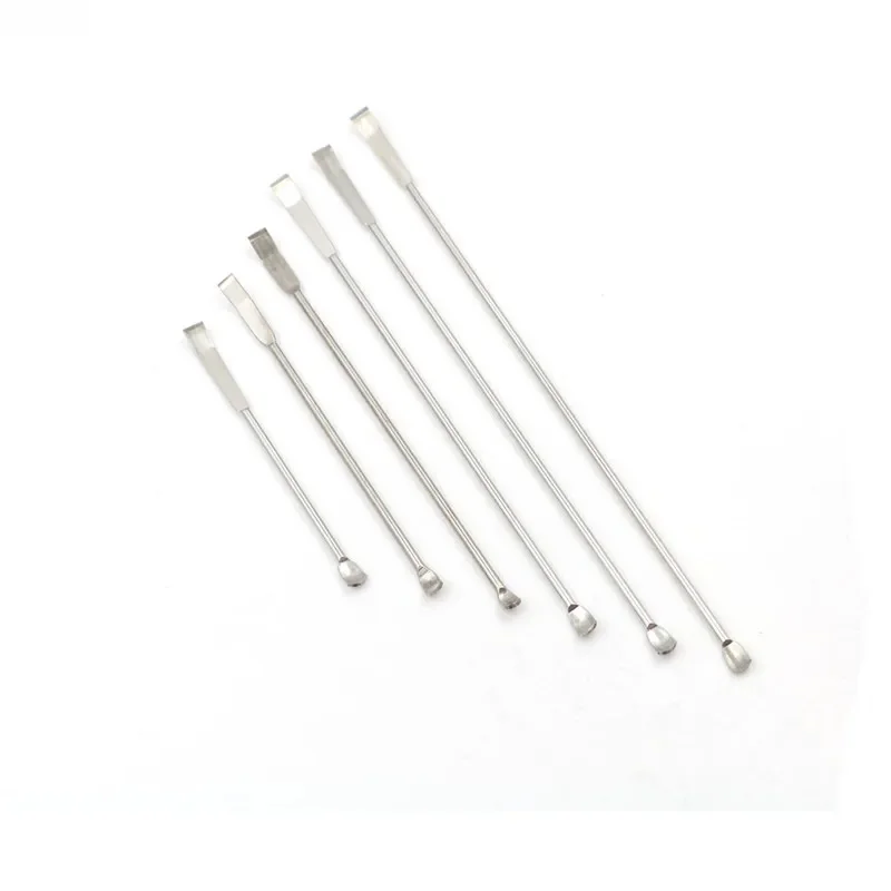 1szt Mikro szpatułka laboratoryjna ze stali nierdzewnej Łyżka medyczna Łopata Apteka 100mm / 125mm / 150mm / 180mm / 200mm / 220mm — zdjęcie 2
