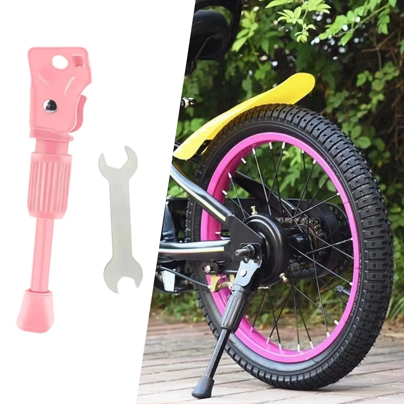 Kids Bike Kickstand Bicycle Side Support Stand Folding Bike Rear Side Single Mount for Boys Girls Bikes Accessories Replacement - view 5