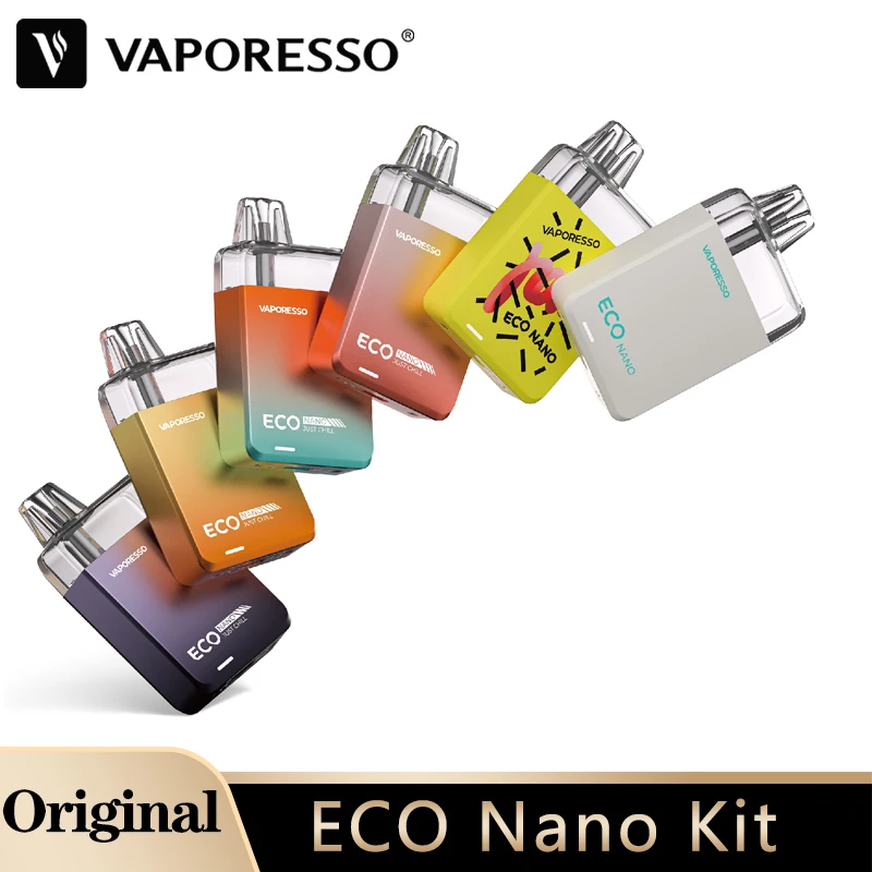 Original Vaporesso ECO Nano Kit Vape 1000mAh Battery 6ml Pod Cartridge 1.2ohm MTL Vaporizer Electronic Cigarette