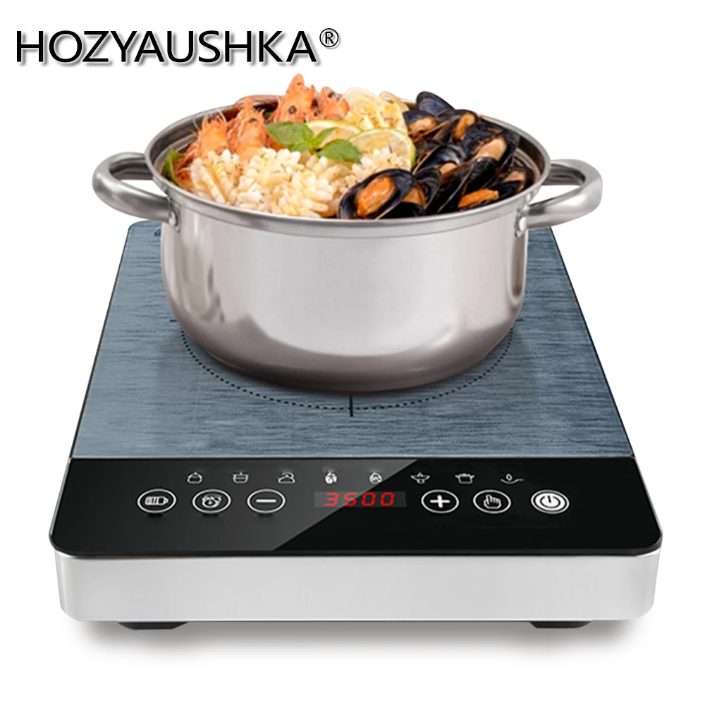 3500W/3000W/2500W 220V High Power Induction Cooker Stainless Steel Frame 8 Functions Double Layer Concentrated Coil