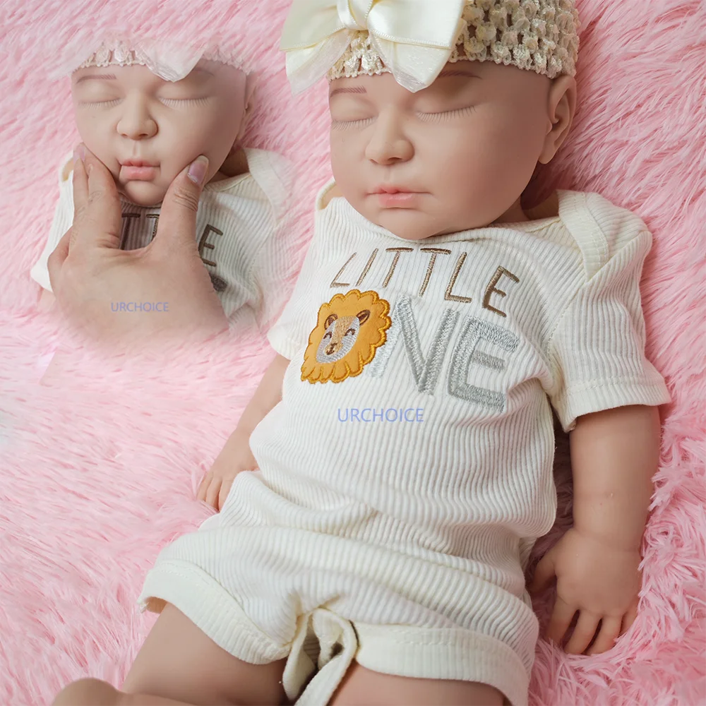 22 นิ้วซิลิโคน Reborn ตุ๊กตาเด็กทารก Handmade ทาสี Reborn ตุ๊กตาสําหรับ Precious Art Collection Piece Celebratory Gifting
