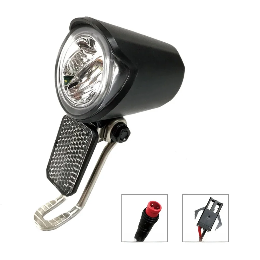 AliExpress E-Bike Led Headlight 6V 12V/24V/36V/48V/60V Bicycle Light Waterproof Front Headlight SM Plug Waterproof Plug Connector 2 Pins