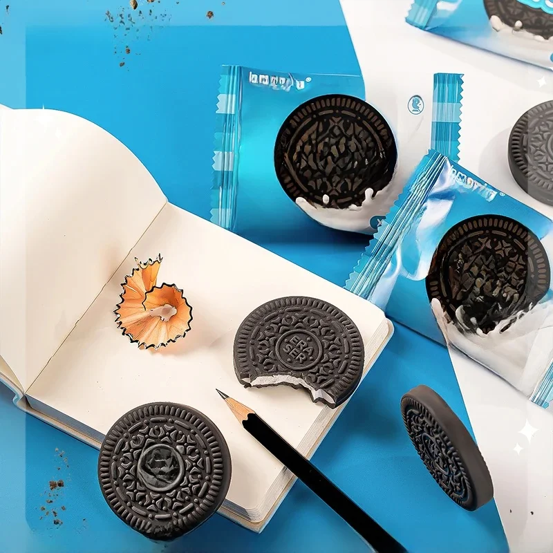 Articles de papeterie Kawaii, cadeau pour enseignant, fournitures de bureau, salle de classe, biscuit de retour à l'école, gommes en caoutchouc en Carton, choses mignonnes