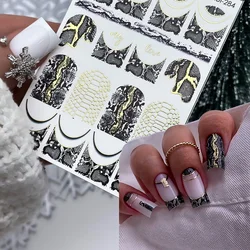 1pcs Sexy Snake Nail Art Self-adhesive Stickers Decals Animal Fashion Nail Accessories Gradient Line Nail Stickers Decal