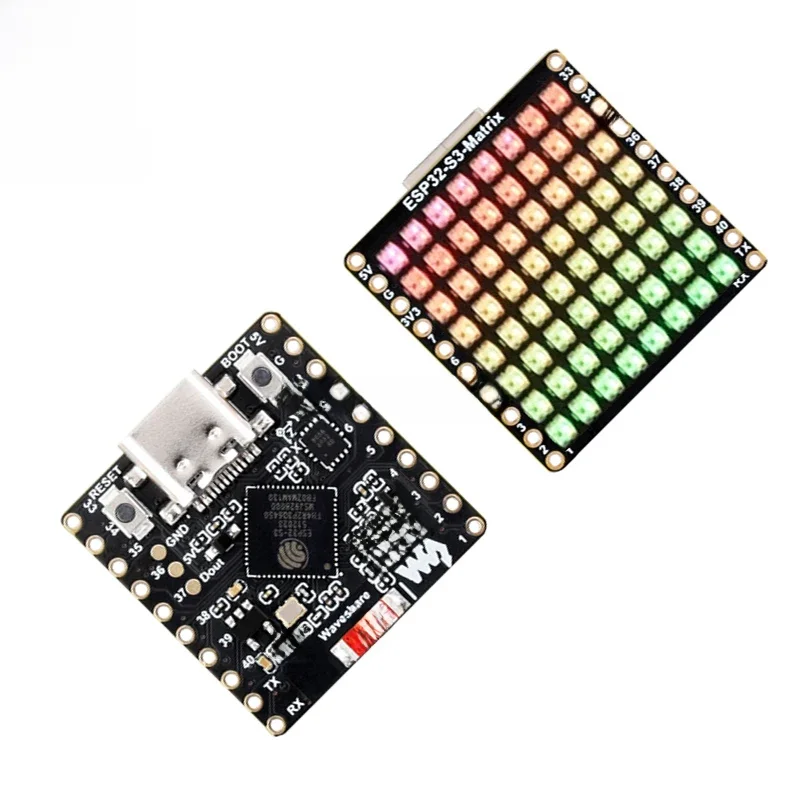 ESP32-S3 Matrix 8x8 RGB-LED-WiFi Bluetooth z czujnikiem żyroskopowym QST Attitude QMI8658C — zdjęcie produktu 7
