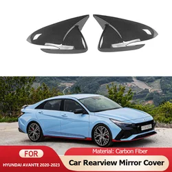 for Hyundai Avante i30 Sedan i30 CN7 2021 2022 2023 2024 Carbon Fiber Exterior Side Car Rearview Mirror Cover Trim Accessories