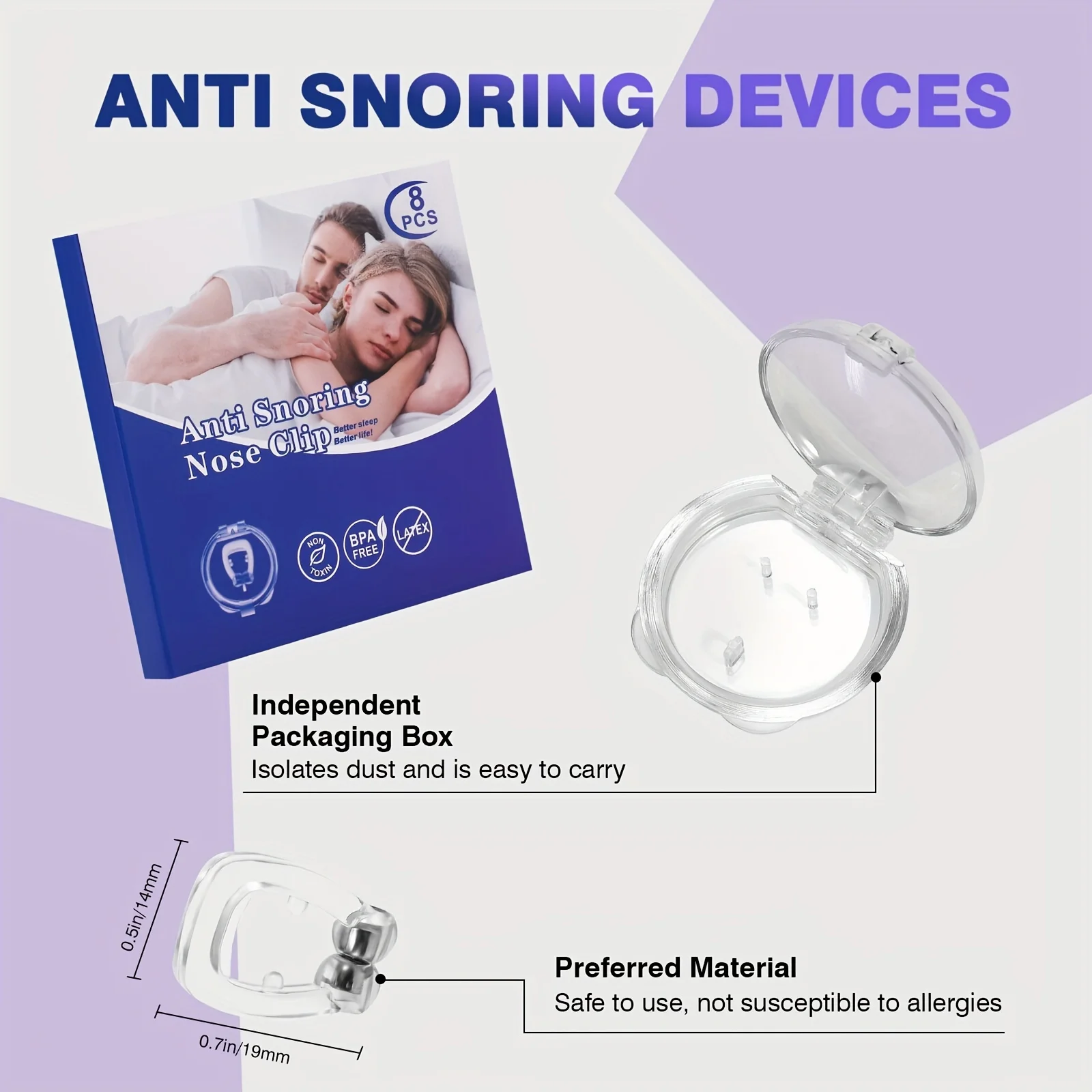 Dispositif anti-ronflement avec aimant réglable, solution anti-ronflement pour un sommeil confortable et chirurgical