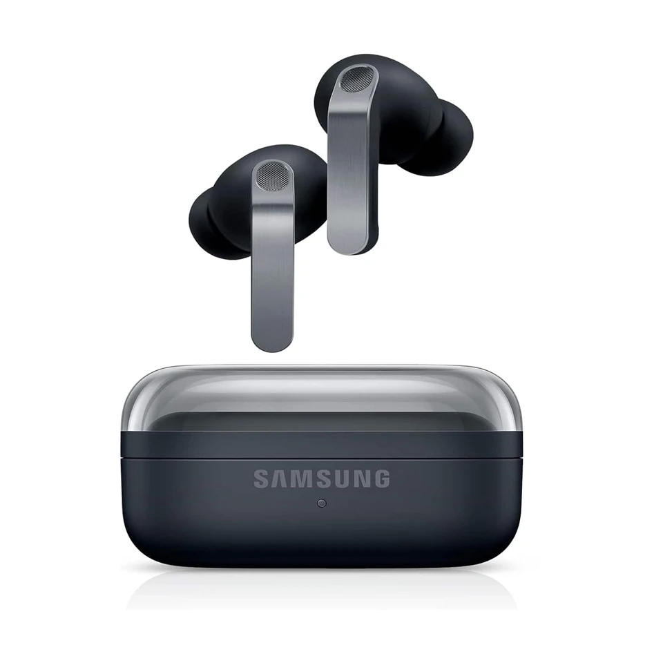 Écouteurs sans fil Bluetooth Samsung Galaxy Buds 4 Pro, avec technologie d’IA, son 360°, réduction active du bruit, qualité Hi-Fi et réduction adaptative du bruit.