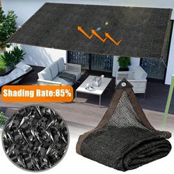 Black Shade Cloth Sunblock Mesh Cover Taped Edge With Grommets, Sun Net For Pergola, Plants Greenhouse, Gardens, Patio, Canopy