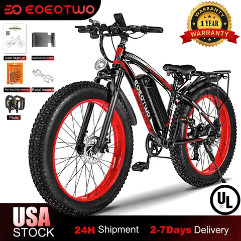 Electric Bike for Adults Teens, 1500W Motor, 34 Mph & 60 Miles, 26" Fat Tire All-Terrain Electric Mountain Bike with 48V 15AH Removable Battery, Dual Brake Off-Road Ebike