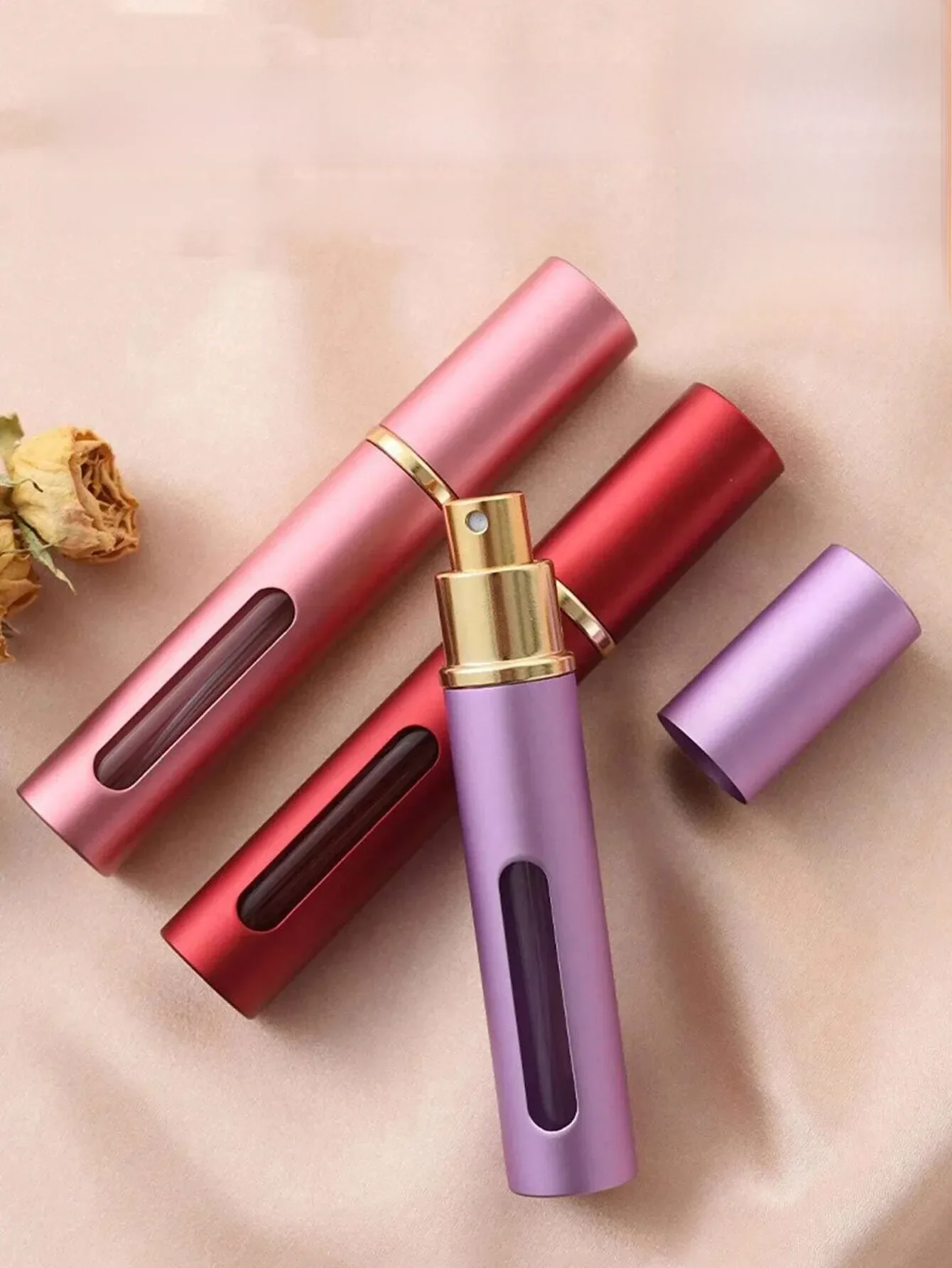 Flacon pulvérisateur de parfum de 10 ml, 3 pièces, 4 accessoires, avec 3 flacons pulvérisateurs, 2 entonnoirs, 2 divas de distribution.