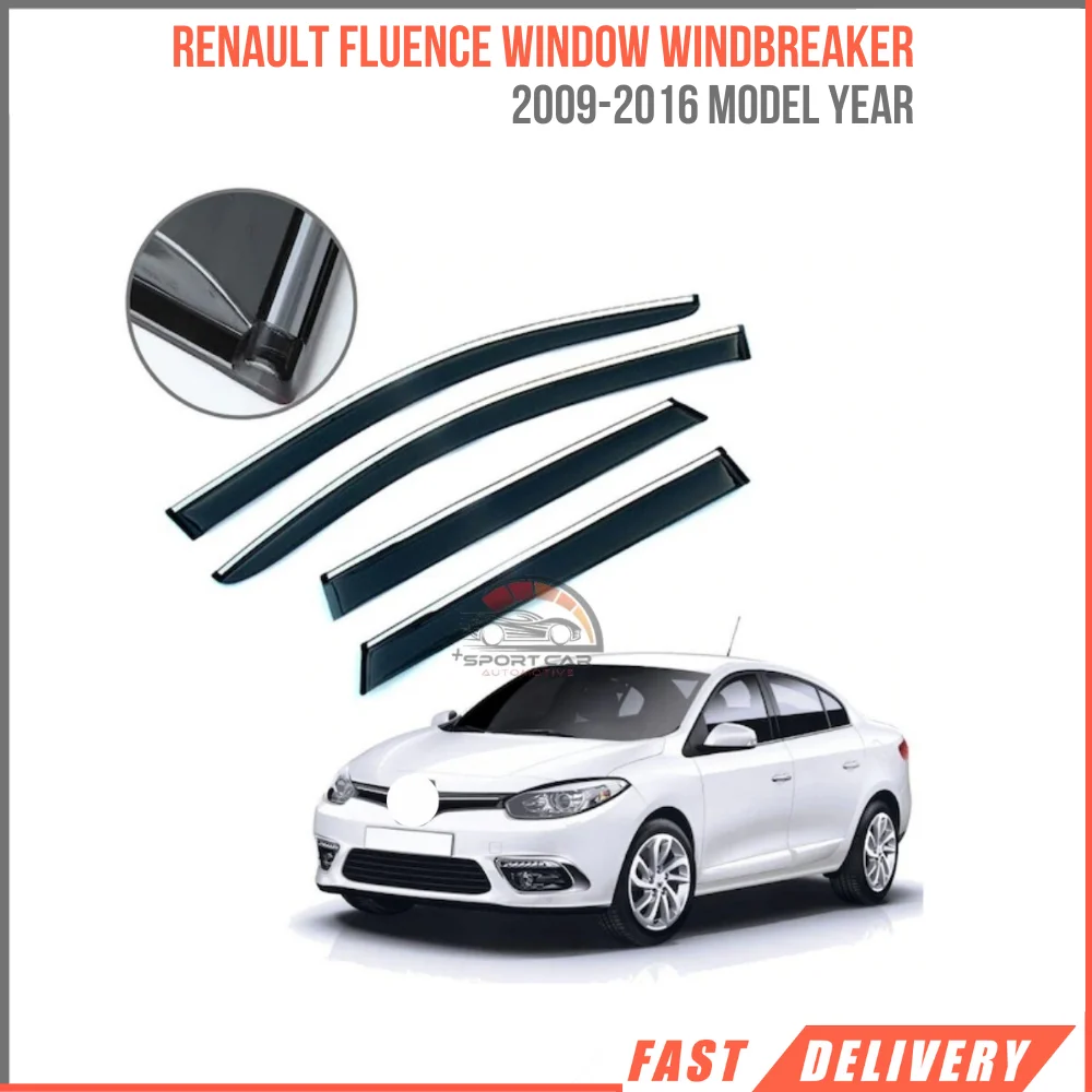 FOR RENAULT FLUENCE 2009-2016 glass windbreaker 4 pieces car rain protection sport style high quality fast shipping-Free Shipping