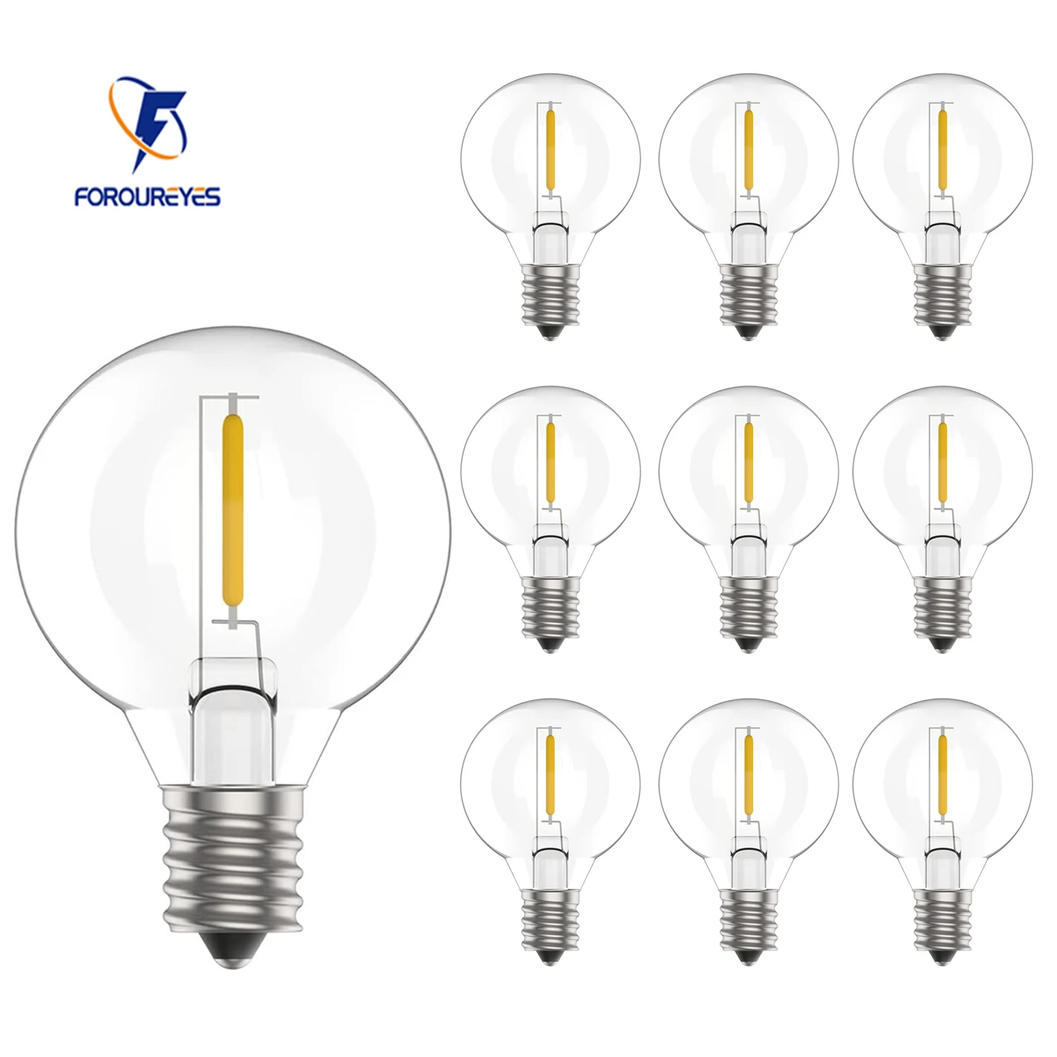 

10pc G40 LED String Lights Bulb E12 5V 24V 110V 220V PC Globe Bulbs Warm White Lighting for Indoor Outdoor Patio Garden Decor